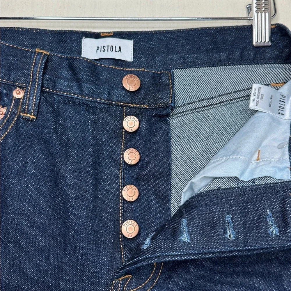 Pistola Women's Ryder High‎ Rise Cuffed Jeans in Countdown Dark Denim Blue 25P